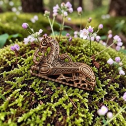 Viking brooch in the shape of a horse, bronze cast using the lost-wax method, 9th-10th century