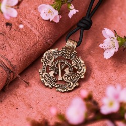 Viking bronze pendant – Nordic snake motif