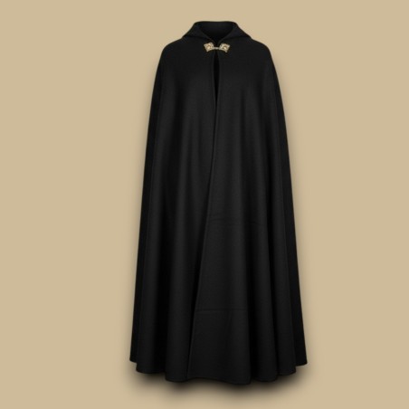 Black wool cape