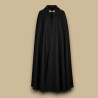 Cape laine noire attache laiton