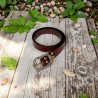Maroon embossed belt
