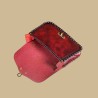 Red leather pouch