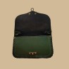 Green leather pouch