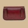 Pochette cuir rouge croix celte