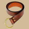 Ceinture anneau simple marron