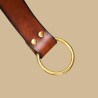 Ceinture anneau simple marron