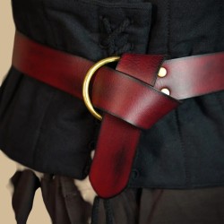 Maroon fancy belt