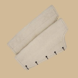 Protections rembourrées de tibias coton écru