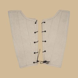 Ecru padded greaves