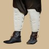 Ecru padded greaves