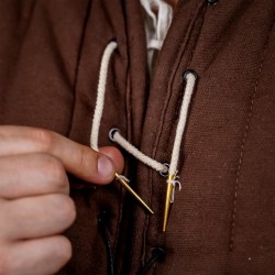 Cordon coton écru avec aiguillettes