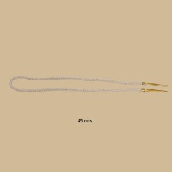 Cordon coton écru avec aiguillettes