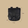 Medieval black leather pouch