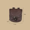 Medieval brown leather pouch