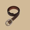 Brown embossed belt