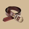 Brown embossed belt
