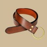 Ceinture anneau simple marron