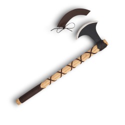 Hache Viking avec un revêtement en cuir