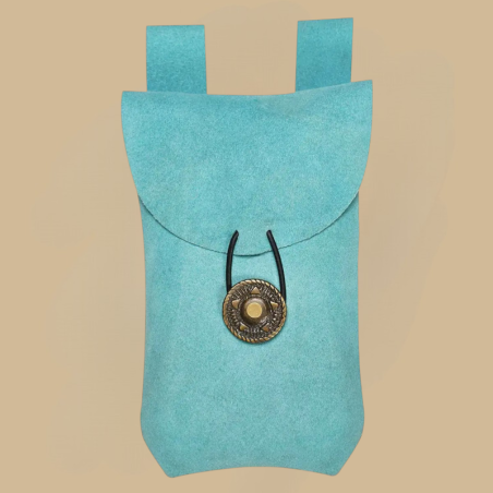 Pochette  BLEU CLAIR cuir de Suède