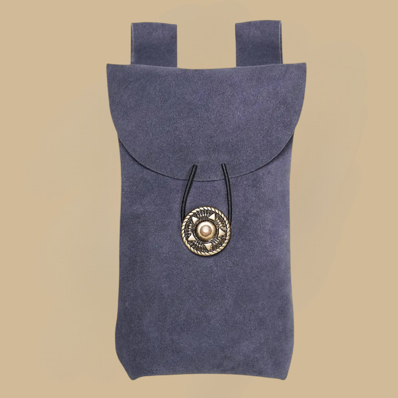 Pochette violette cuir de Suède