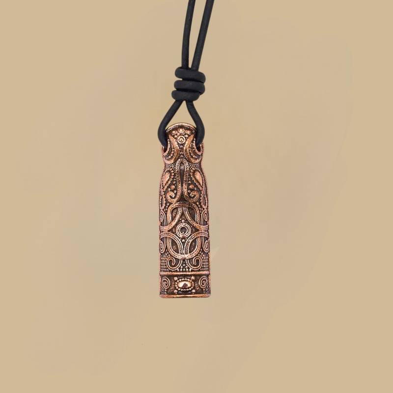 Viking bronze amulet pendant necklace